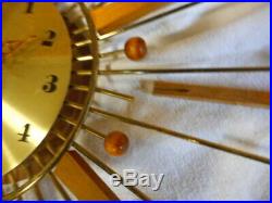 Vintage Westclox Starburst Wall Clock MID Century Atomic Age