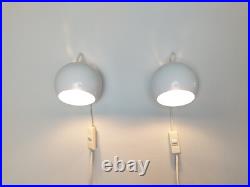 Vintage atomic eyeball wall lamps, 1960s 70s, Artilux Sweden, mid century