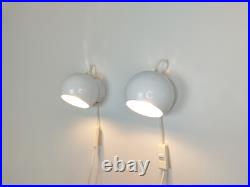 Vintage atomic eyeball wall lamps, 1960s 70s, Artilux Sweden, mid century