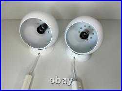 Vintage atomic eyeball wall lamps, 1960s 70s, Artilux Sweden, mid century