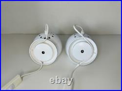 Vintage atomic eyeball wall lamps, 1960s 70s, Artilux Sweden, mid century