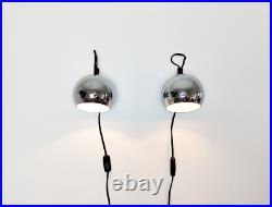 Vintage atomic eyeball wall lamps, 1960s 70s, mid century modern space age Vintage atomic eyeball wall lamps, 1960s 70s, mid century modern space age
