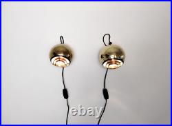 Vintage atomic eyeball wall lamps, 1960s 70s, mid century modern space age Vintage atomic eyeball wall lamps, 1960s 70s, mid century modern space age