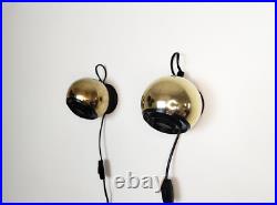 Vintage atomic eyeball wall lamps, 1960s 70s, mid century modern space age Vintage atomic eyeball wall lamps, 1960s 70s, mid century modern space age
