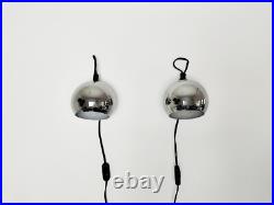 Vintage atomic eyeball wall lamps, 1960s 70s, mid century modern space age Vintage atomic eyeball wall lamps, 1960s 70s, mid century modern space age
