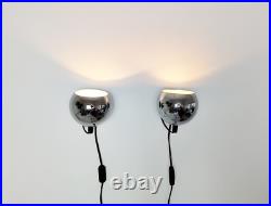 Vintage atomic eyeball wall lamps, 1960s 70s, mid century modern space age Vintage atomic eyeball wall lamps, 1960s 70s, mid century modern space age