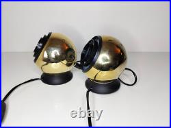 Vintage atomic eyeball wall lamps, 1960s 70s, mid century modern space age Vintage atomic eyeball wall lamps, 1960s 70s, mid century modern space age