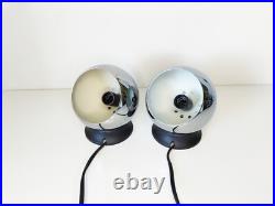 Vintage atomic eyeball wall lamps, 1960s 70s, mid century modern space age Vintage atomic eyeball wall lamps, 1960s 70s, mid century modern space age