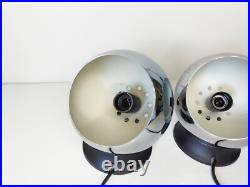 Vintage atomic eyeball wall lamps, 1960s 70s, mid century modern space age Vintage atomic eyeball wall lamps, 1960s 70s, mid century modern space age