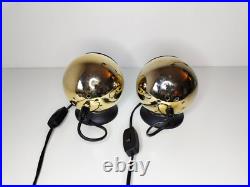 Vintage atomic eyeball wall lamps, 1960s 70s, mid century modern space age Vintage atomic eyeball wall lamps, 1960s 70s, mid century modern space age
