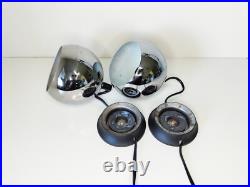 Vintage atomic eyeball wall lamps, 1960s 70s, mid century modern space age Vintage atomic eyeball wall lamps, 1960s 70s, mid century modern space age