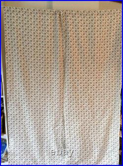 Vintage mid century atomic design barkcloth fabric retro drapery panels curtains