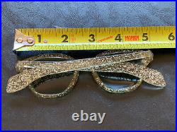 Vintage mid-century atomic space space glitter frames green sungalasses 1950's