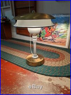 Vtg 1960s Space Age UFO Table Lamp Atomic Age Mid Century Desk Danish Modern