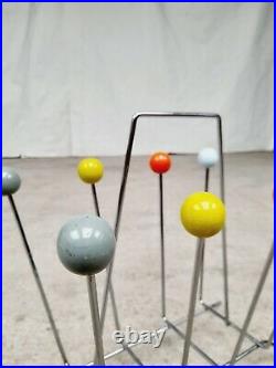 Vtg Mid Century 50s Chrome Sputnik Atomic Eames Magazine Rack #1596
