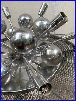 Vtg Mid Century ATOMIC Starburst Sputnik Ceiling Fixture, Chandelier, Lamp
