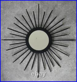 Vtg Mid Century Atomic Modern 17 Sunburst Starburst Wall Art Mirror FREEUSHIP