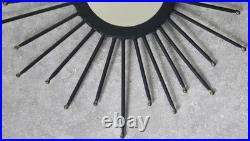 Vtg Mid Century Atomic Modern 17 Sunburst Starburst Wall Art Mirror FREEUSHIP