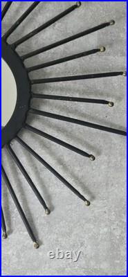Vtg Mid Century Atomic Modern 17 Sunburst Starburst Wall Art Mirror FREEUSHIP