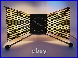 Vtg Rare Snider Butterfly #503 TV Lamp Clock Atomic Mid Century Modern MCM Space