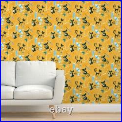 Wallpaper Roll Fun Mid-Century Cocktail Vintage 1950S Atomic Cats 24in x 27ft