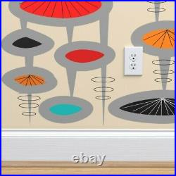 Wallpaper Roll Space Age Atomic Mid Century Era Inspired Midcentury 24in x 27ft