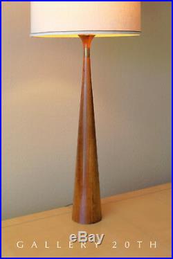 Wow! Hansen MID Century Danish Modern Table Lamp! Teak Atomic Vtg 40s 50s Wood