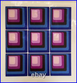 XL 1960s / 70s Geometric Op Art Space Age Fabric Mod Retro Textile Wall Hanging XL 1960s / 70s Geometric Op Art Space Age Fabric Mod Retro Textile Wall Hanging